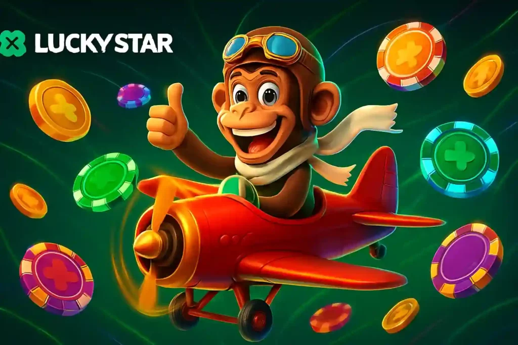 Lucky Star অ্যাপে Aviator গেম খেলার ধাপ, যেখানে বাজি ইনপুট ও ক্যাশআউট বাটন বাংলা UI-তে দেখানো হয়েছে